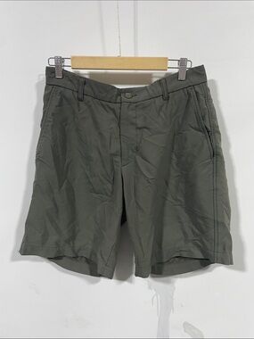 Proof // Men's Flat Front Olive Utility Shorts